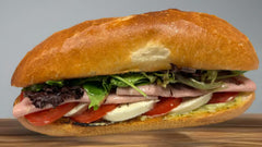 Fresh Mozzarella with Italian Mortadella Sandwich
